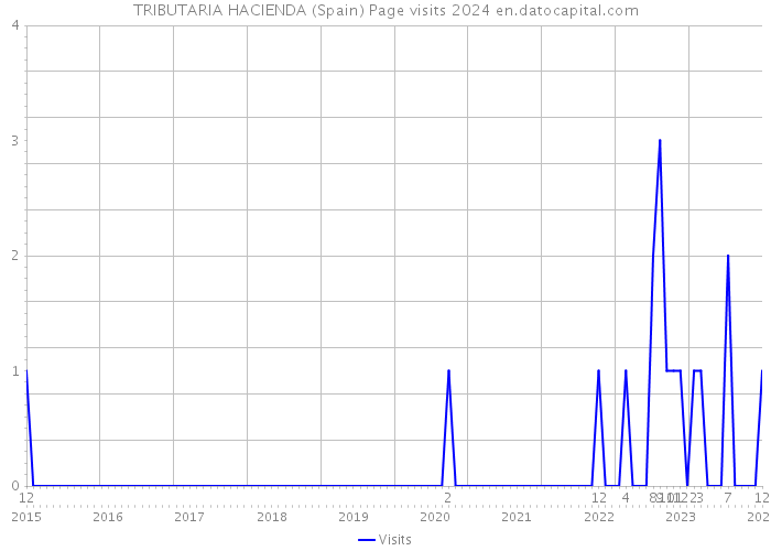 TRIBUTARIA HACIENDA (Spain) Page visits 2024 
