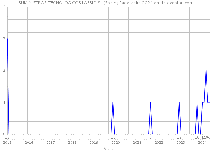 SUMINISTROS TECNOLOGICOS LABBIO SL (Spain) Page visits 2024 