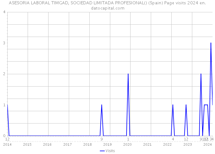 ASESORIA LABORAL TIMGAD, SOCIEDAD LIMITADA PROFESIONAL() (Spain) Page visits 2024 