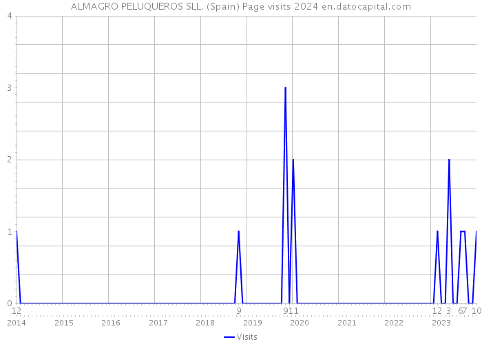 ALMAGRO PELUQUEROS SLL. (Spain) Page visits 2024 