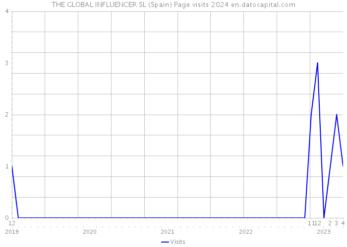 THE GLOBAL INFLUENCER SL (Spain) Page visits 2024 