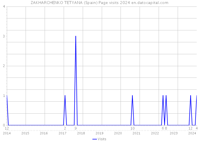 ZAKHARCHENKO TETYANA (Spain) Page visits 2024 