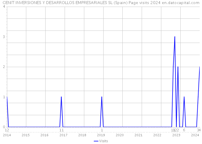 CENIT INVERSIONES Y DESARROLLOS EMPRESARIALES SL (Spain) Page visits 2024 