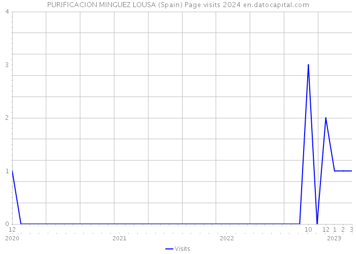 PURIFICACION MINGUEZ LOUSA (Spain) Page visits 2024 