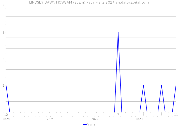 LINDSEY DAWN HOWSAM (Spain) Page visits 2024 