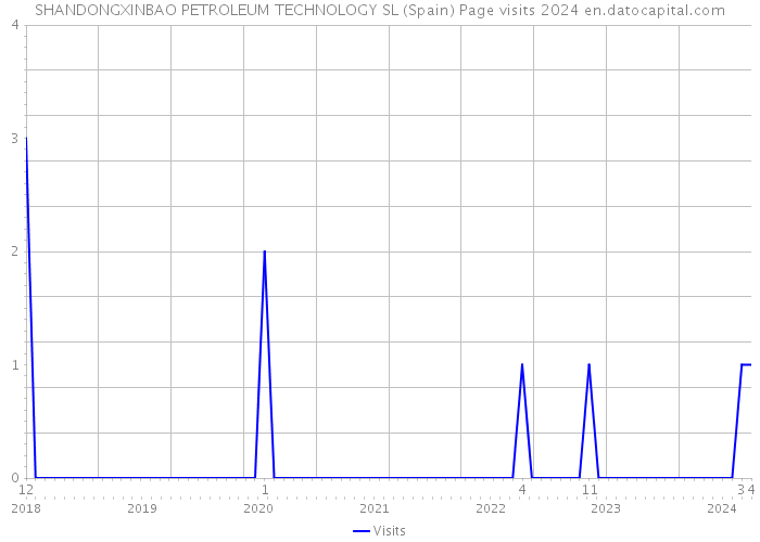 SHANDONGXINBAO PETROLEUM TECHNOLOGY SL (Spain) Page visits 2024 