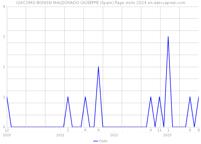 GIACOMO BONISSI MALDONADO GIUSEPPE (Spain) Page visits 2024 