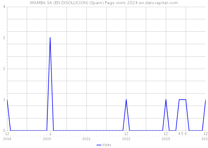 MAMBA SA (EN DISOLUCION) (Spain) Page visits 2024 