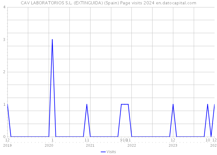 CAV LABORATORIOS S.L. (EXTINGUIDA) (Spain) Page visits 2024 