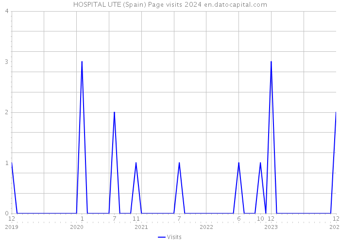 HOSPITAL UTE (Spain) Page visits 2024 