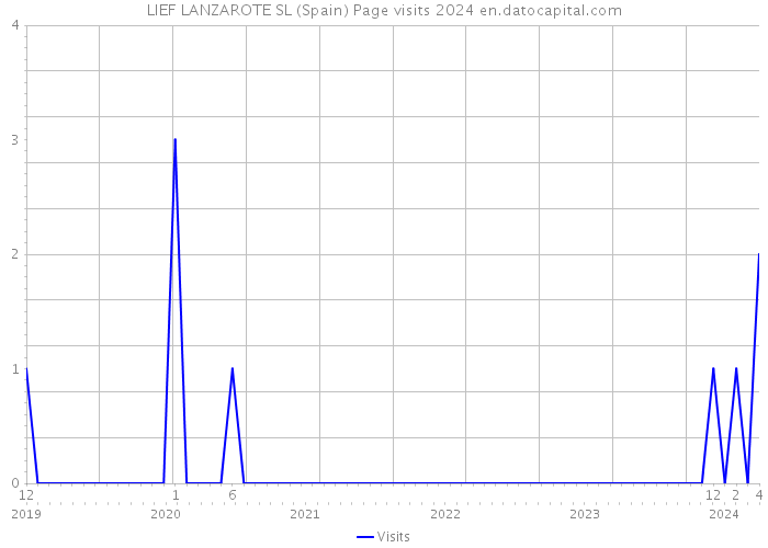 LIEF LANZAROTE SL (Spain) Page visits 2024 