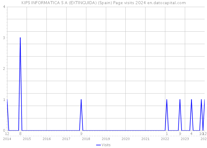 KIPS INFORMATICA S A (EXTINGUIDA) (Spain) Page visits 2024 