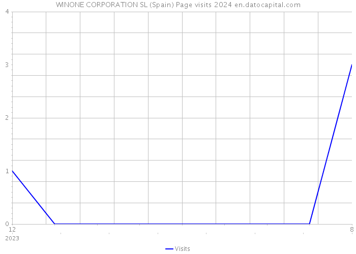 WINONE CORPORATION SL (Spain) Page visits 2024 