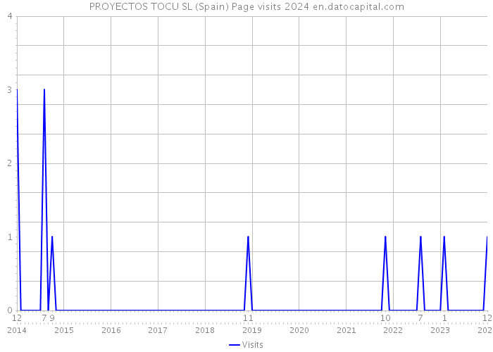 PROYECTOS TOCU SL (Spain) Page visits 2024 