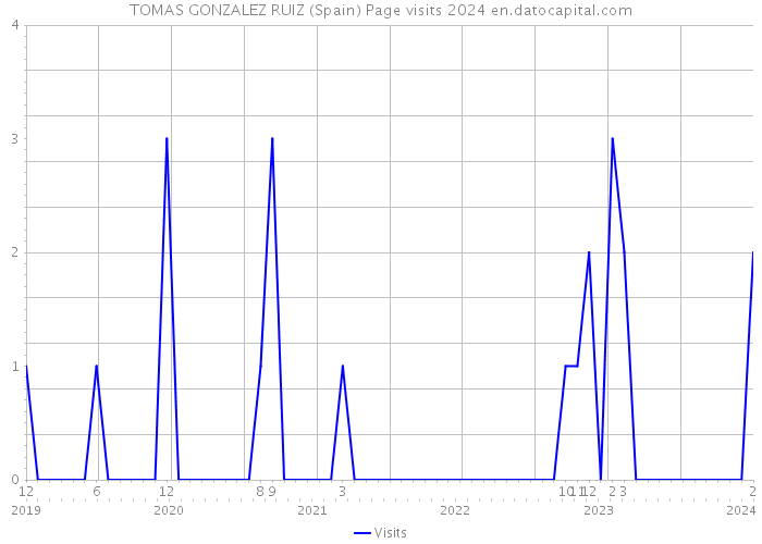 TOMAS GONZALEZ RUIZ (Spain) Page visits 2024 
