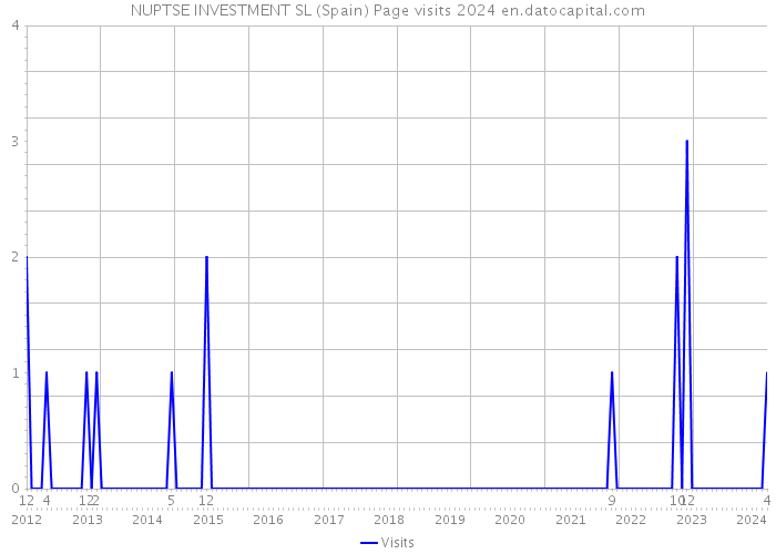 NUPTSE INVESTMENT SL (Spain) Page visits 2024 