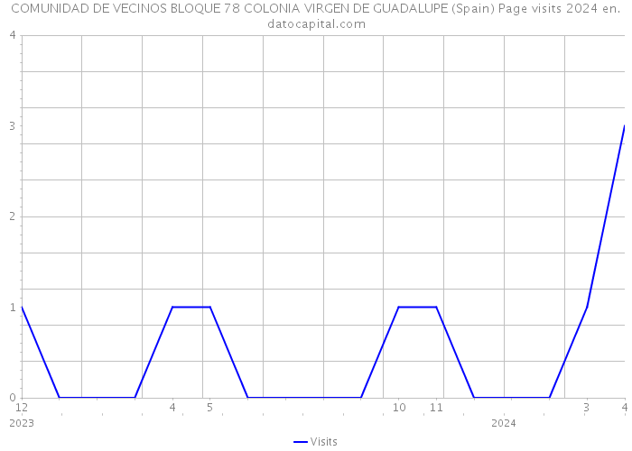COMUNIDAD DE VECINOS BLOQUE 78 COLONIA VIRGEN DE GUADALUPE (Spain) Page visits 2024 