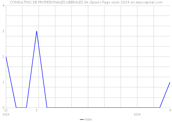 CONSULTING DE PROFESIONALES LIBERALES SA (Spain) Page visits 2024 