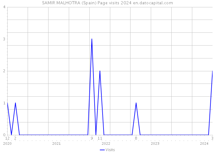 SAMIR MALHOTRA (Spain) Page visits 2024 