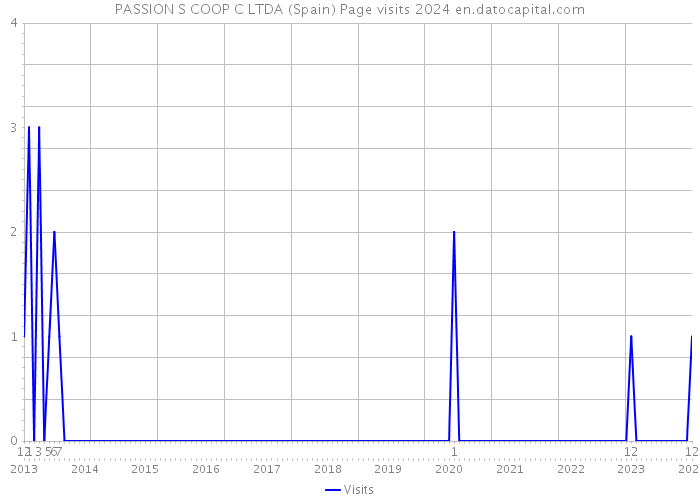 PASSION S COOP C LTDA (Spain) Page visits 2024 