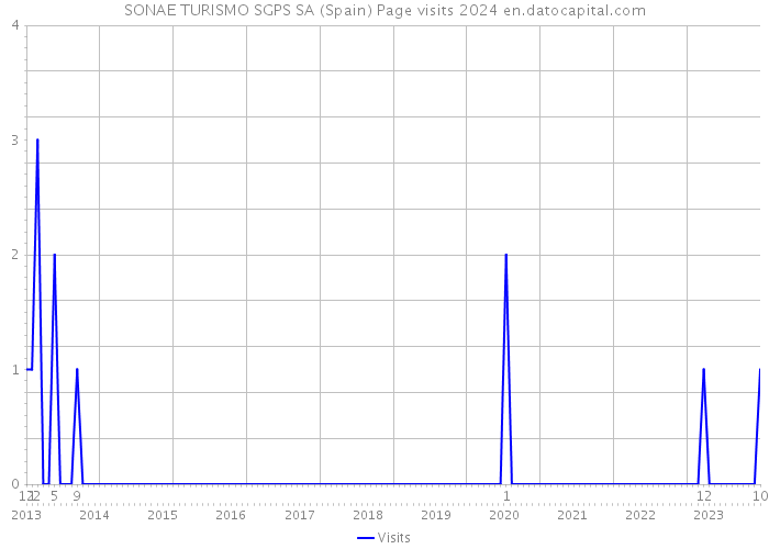 SONAE TURISMO SGPS SA (Spain) Page visits 2024 