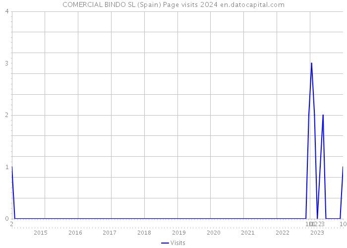 COMERCIAL BINDO SL (Spain) Page visits 2024 