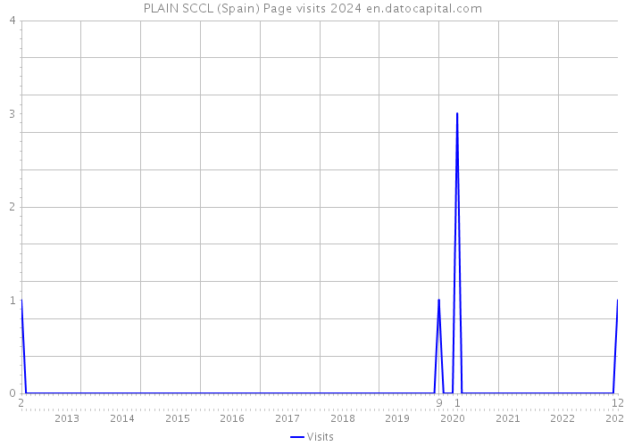PLAIN SCCL (Spain) Page visits 2024 