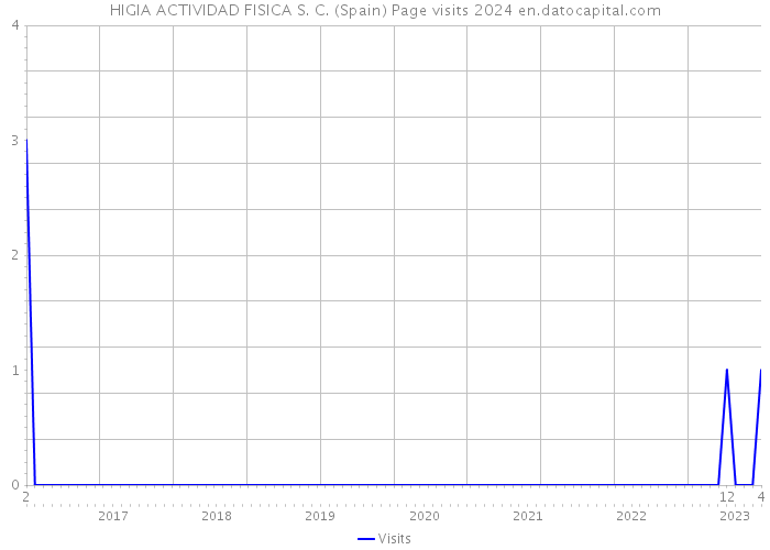 HIGIA ACTIVIDAD FISICA S. C. (Spain) Page visits 2024 