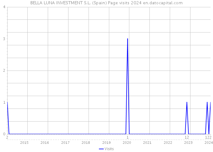 BELLA LUNA INVESTMENT S.L. (Spain) Page visits 2024 