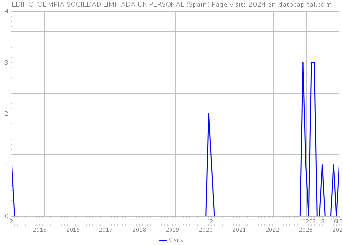 EDIFICI OLIMPIA SOCIEDAD LIMITADA UNIPERSONAL (Spain) Page visits 2024 