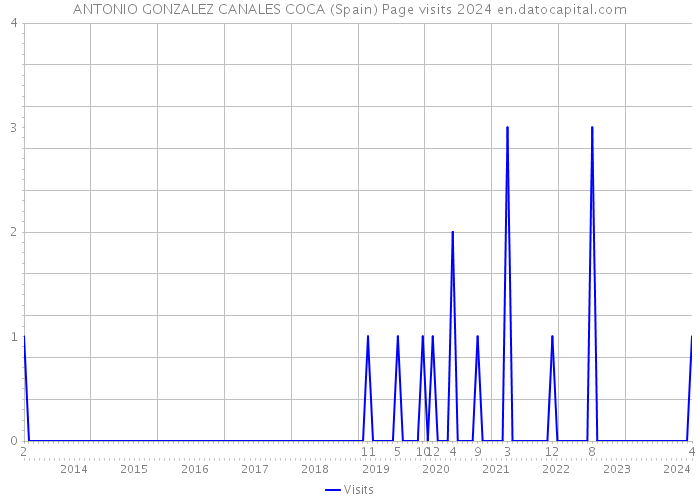 ANTONIO GONZALEZ CANALES COCA (Spain) Page visits 2024 