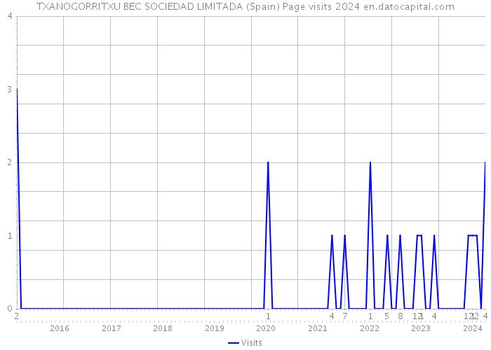 TXANOGORRITXU BEC SOCIEDAD LIMITADA (Spain) Page visits 2024 