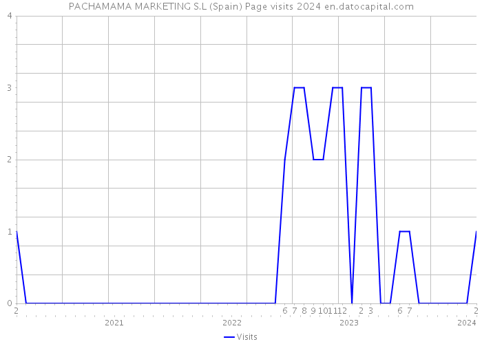 PACHAMAMA MARKETING S.L (Spain) Page visits 2024 