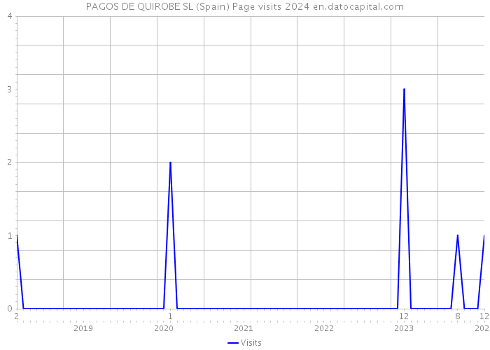 PAGOS DE QUIROBE SL (Spain) Page visits 2024 