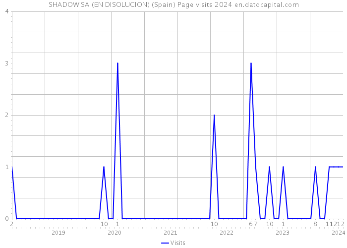 SHADOW SA (EN DISOLUCION) (Spain) Page visits 2024 