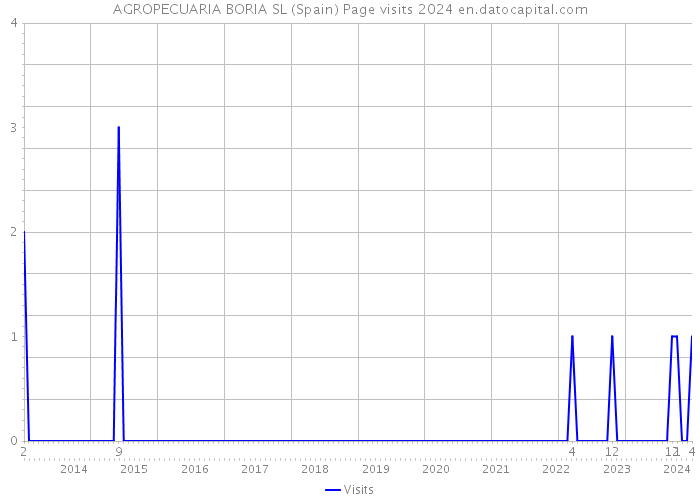 AGROPECUARIA BORIA SL (Spain) Page visits 2024 