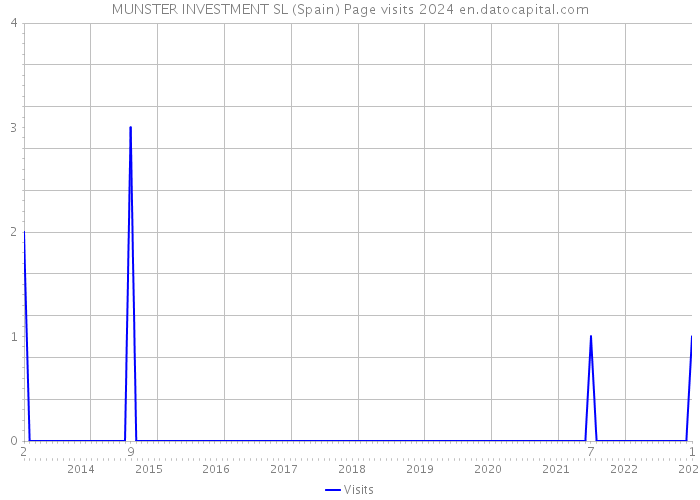 MUNSTER INVESTMENT SL (Spain) Page visits 2024 