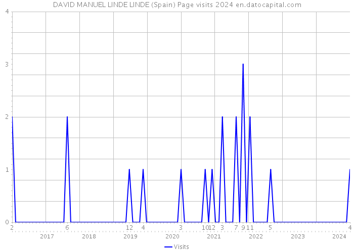 DAVID MANUEL LINDE LINDE (Spain) Page visits 2024 