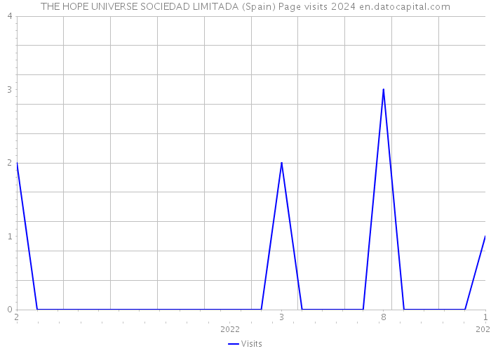 THE HOPE UNIVERSE SOCIEDAD LIMITADA (Spain) Page visits 2024 
