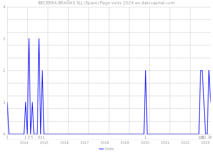 BECERRA BRAÑAS SLL (Spain) Page visits 2024 