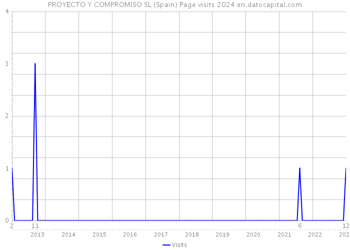 PROYECTO Y COMPROMISO SL (Spain) Page visits 2024 