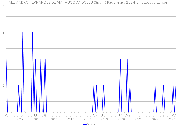 ALEJANDRO FERNANDEZ DE MATAUCO ANDOLLU (Spain) Page visits 2024 