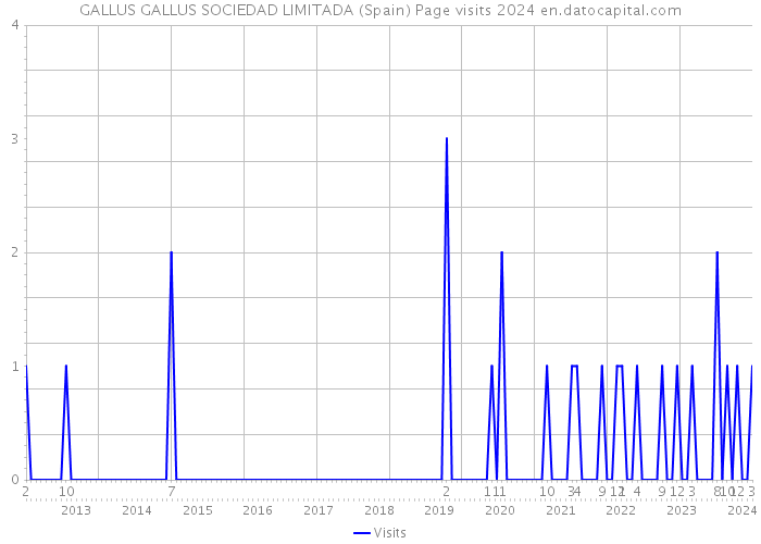GALLUS GALLUS SOCIEDAD LIMITADA (Spain) Page visits 2024 