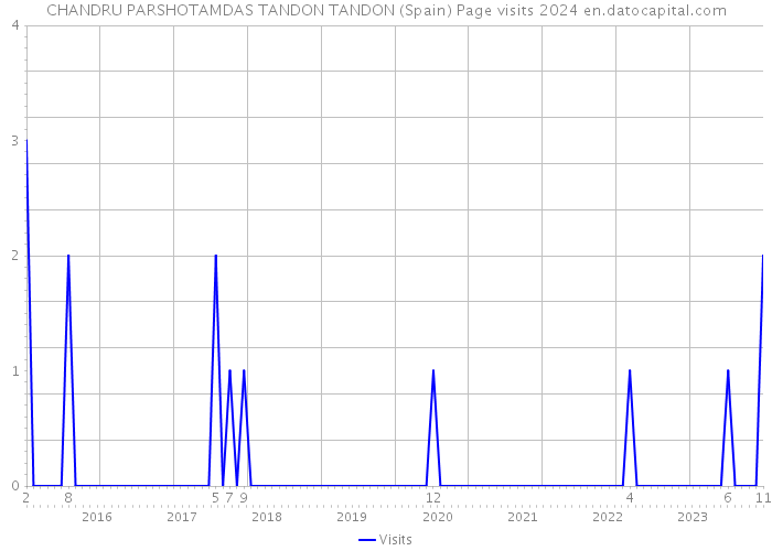CHANDRU PARSHOTAMDAS TANDON TANDON (Spain) Page visits 2024 