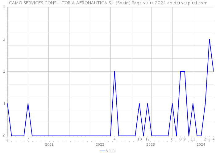 CAMO SERVICES CONSULTORIA AERONAUTICA S.L (Spain) Page visits 2024 