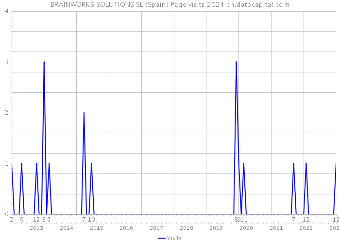 BRAINWORKS SOLUTIONS SL (Spain) Page visits 2024 