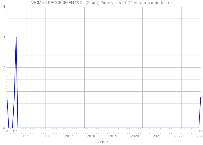 VIGMAR RECOBRIMENTS SL (Spain) Page visits 2024 