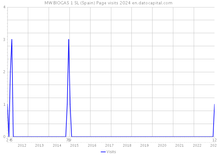 MW BIOGAS 1 SL (Spain) Page visits 2024 