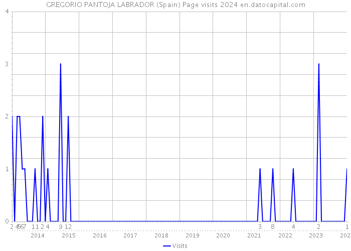 GREGORIO PANTOJA LABRADOR (Spain) Page visits 2024 