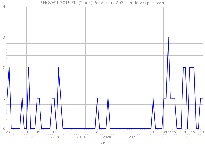 PINGVEST 2015 SL. (Spain) Page visits 2024 